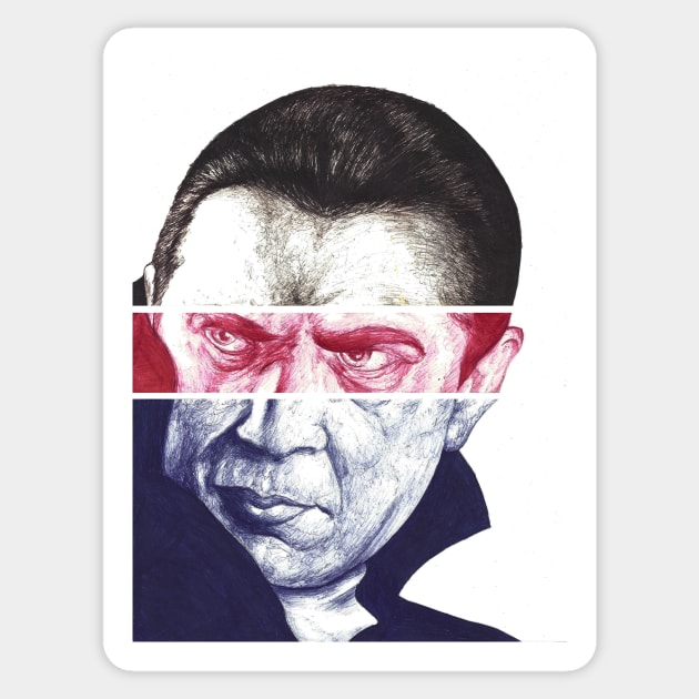 Dracula, A a ballpoint portrait. Sticker by RogerPrice00x